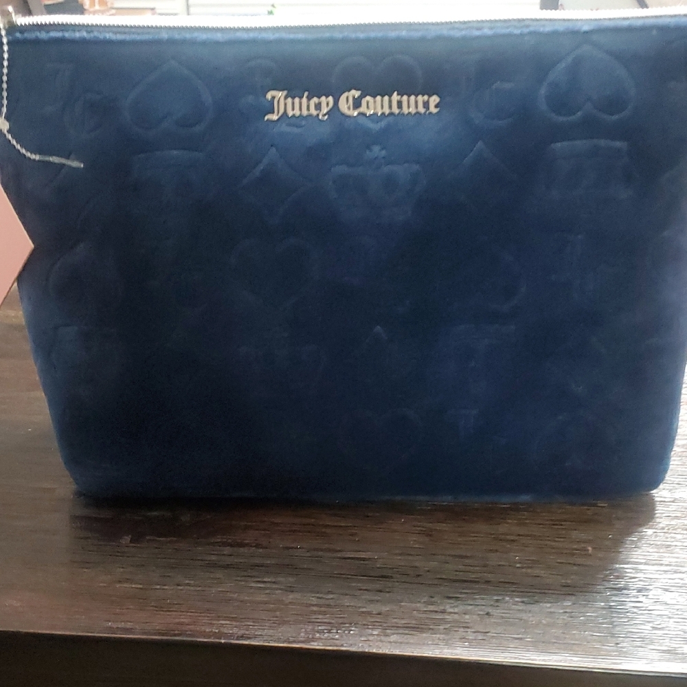 Juicy Couture Royal Blue Embossed Pouch